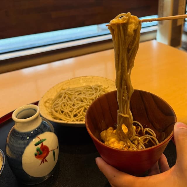 蕎麦切り 花格子